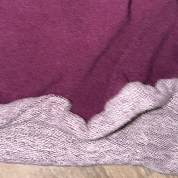 DIVIDED wine color raw hem elastic waistband Sweatshorts XS - Picture 6 of 11